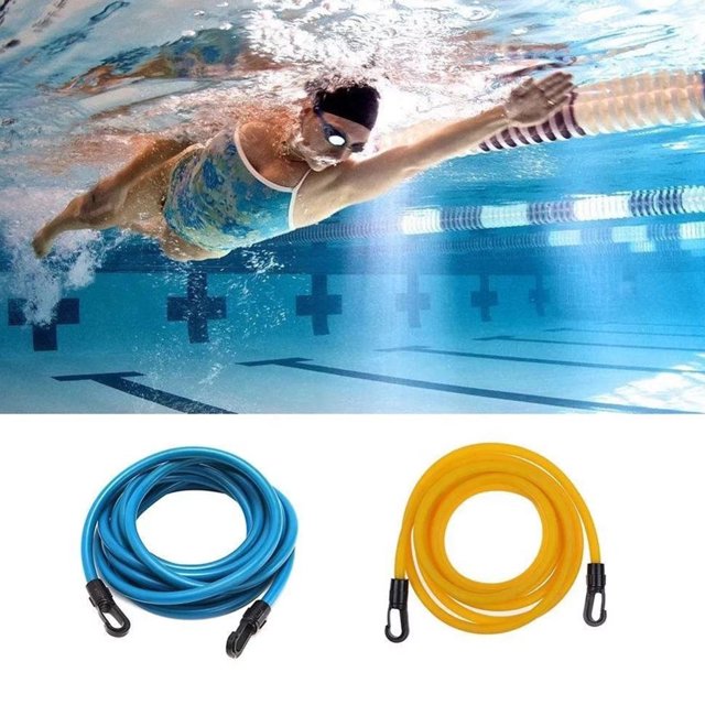 Ruiboury Habiletés de Natation avec Ceinture Ajustable Accessoires de Natation TPE Ceinture d'Entraînement Accessoires de Piscine Vert-4mètres 5Ensemble