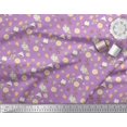 thumbnail image 2 of Soimoi Purple Silk Fabric Tea Bag,Star Anise & Lemon Slice Vegetable Print Fabric by Yard 42 Inch Wide, 2 of 3