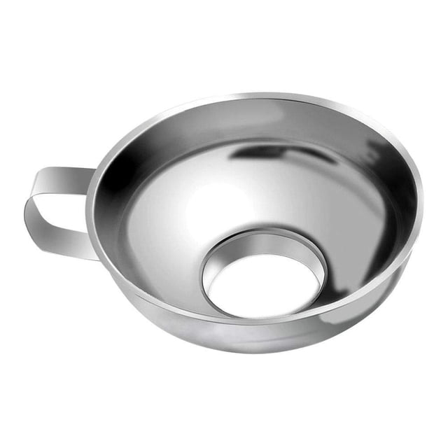 Stainless Steel Wide Mouth Canning Funnel with Handle, Durable Kitchen Tools for Jam, Sugar, Flour, Rice