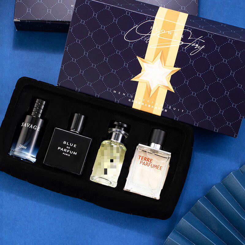 Quatre Pièces pour Hommes avec Parfum blue wilderness Populaire 25 ml*4-ef 25 ml*4