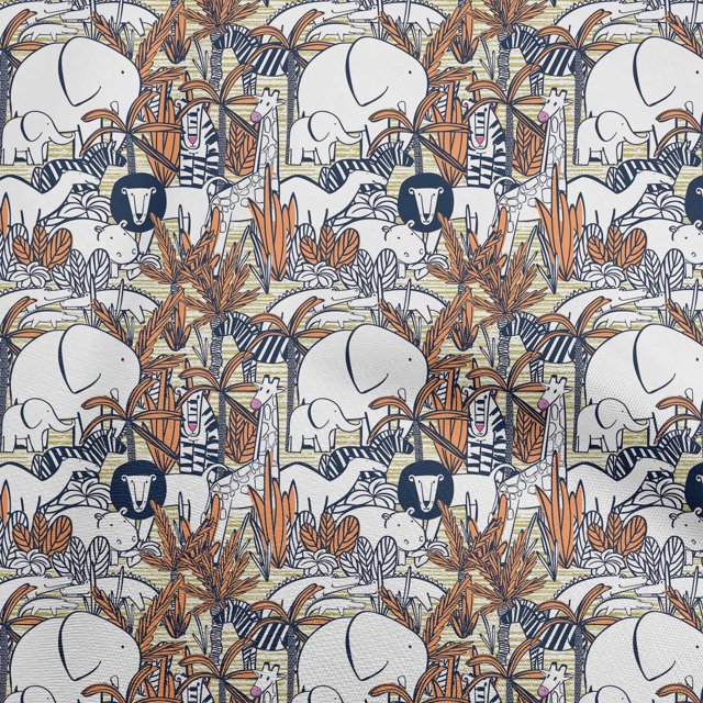 oneOone Cotton Poplin Rust Brown Fabric Kids Animal Sewing Craft Projects Fabric Prints By Yard 42 Inch Wide