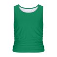 thumbnail image 5 of Timegard Tank Tops for Women Round Neck Sleeveless Ruched Comfy Solid Color Summer Casual Slim Tops, 5 of 5