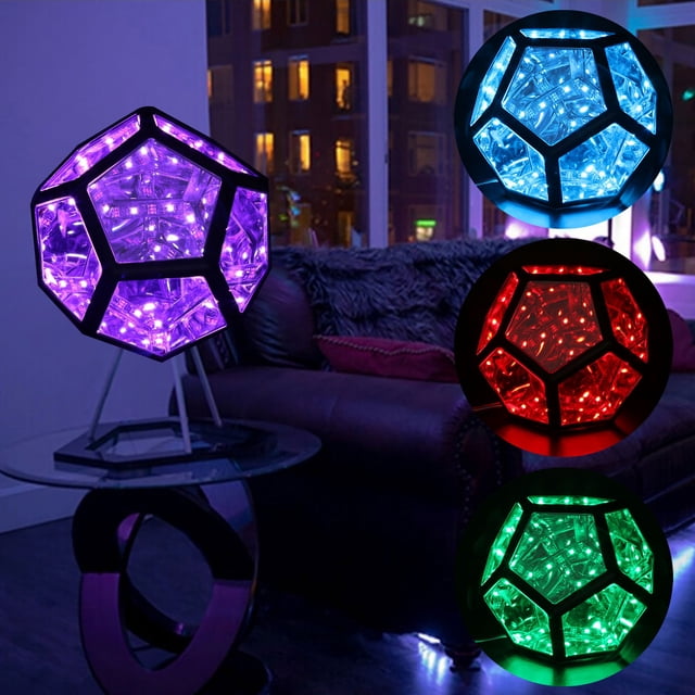 Lampe d'Art Colorée Dodécaèdre Infini Exquise USB Cool Décoration Intérieure