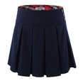 thumbnail image 1 of Bienzoe Jupe d'Uniforme Scolaire Extensible Plissée à Taille Ajustable pour Fille Bleu Marine 7, 1 of 2