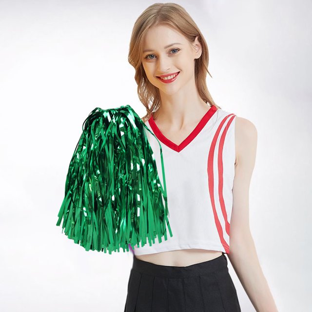 2 Pcs Fournitures de Cheerleading à Main Fleur de Couleur Activités Sportives Performance Fournitures de Cheering Design en Éventail Bandes de Couleur Haute Densité Poignée Décorations de Fête pour Femmes Graduation Universitaire