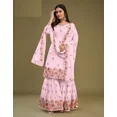 thumbnail image 2 of Custom Made Pakistani Women Designer Straight Kurti Palazzo Dupatta Set Indian Gift For Her, 2 of 4