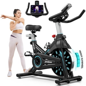 Pooboo Vélos d'exercice Stationnaires 16 Niveau Résistance Cardio entraînement vélo