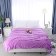 thumbnail image 1 of PiccoCasa 1 Pcs Home Warm Soft Microplush Fleece Solid Throw Blanket Light Purple 78" x 90", 1 of 10