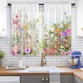 thumbnail image 4 of Innerwin Tringle à Rideau Poche Fente Drapé Panneau Rustique Imprimé Floral Aquarelle Court Rideaux Anti-Moisissure Traitement de Fenêtre Style 1 27 Pouces*47 Pouces(70*120cm)*2, 4 of 5