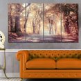 thumbnail image 1 of Design Art Golden Autumn Beautiful Forest Landscape Artwork Canvas Print, 1 of 3