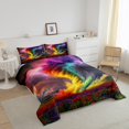 thumbnail image 3 of Erosebridal 3D Printed Tornado Bedding Full Comforter Set, Rainbow Down Comforter, Red Purple Flower Decor, Reversible, 3 of 7