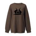 thumbnail image 3 of 2023 Chandail à Capuchon Surdimensionné pour Femmes Mode Halloween Imprimé Blouse Ample à Manches Longues Col Rond Chandail Décontracté Hauts Chandail en Molleton Costumes Halloween/noël 50 % de Rabais Liquidation, 3 of 4