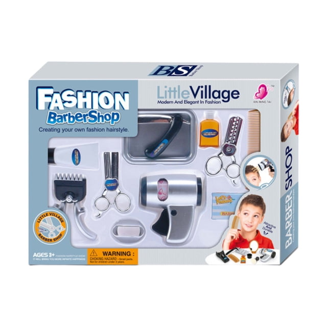 Version A Children Pretend Hair Salon Set With Haircut Tools For Boys Girls In Plastic Material Science Education Toy A
