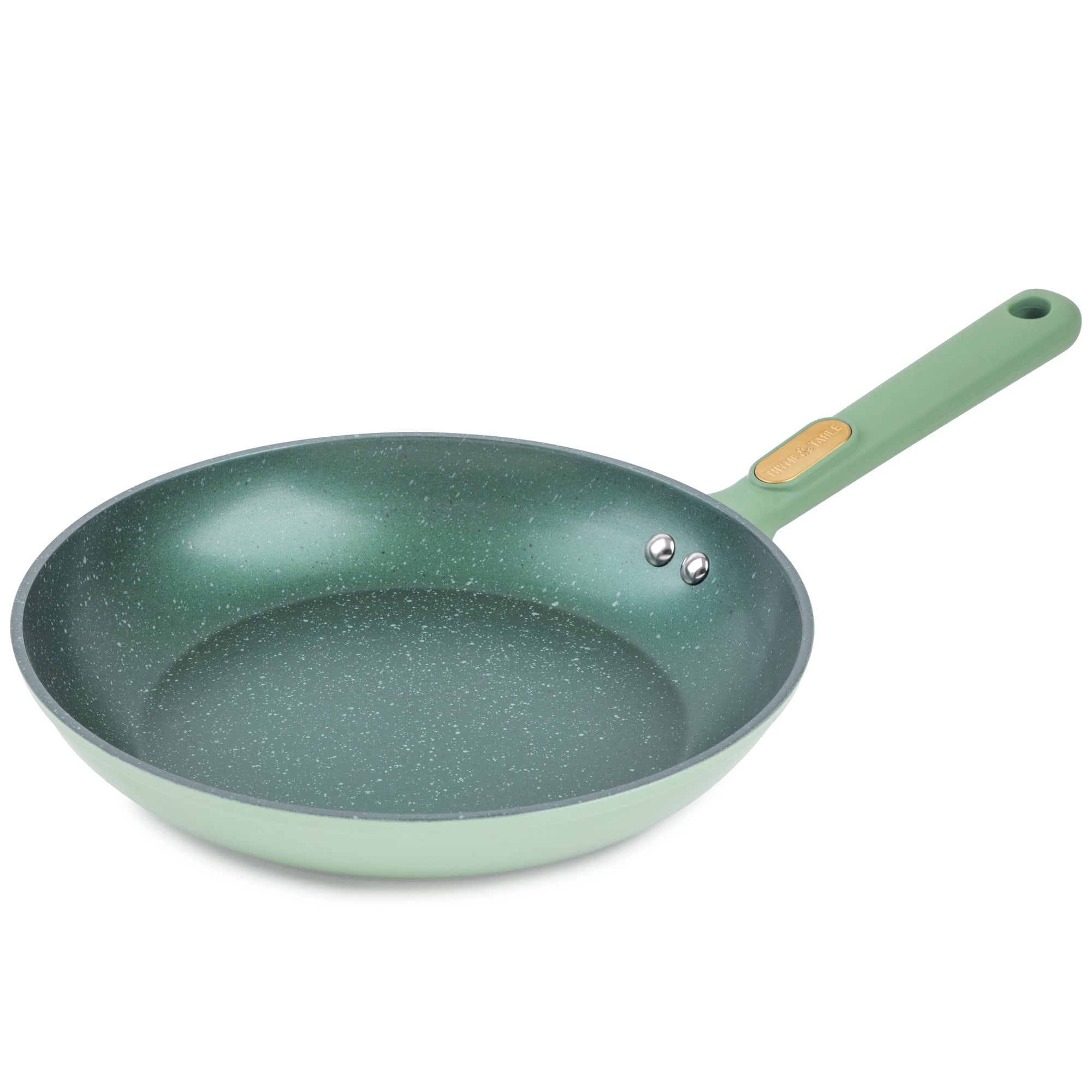 Batterie de cuisine 12 pièces en granit Thyme et table antiadhésive - Vert
