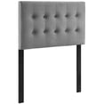 thumbnail image 3 of Modway Emily Twin Biscuit Tufted Performance Velvet Headboard, Gray, 3 of 8