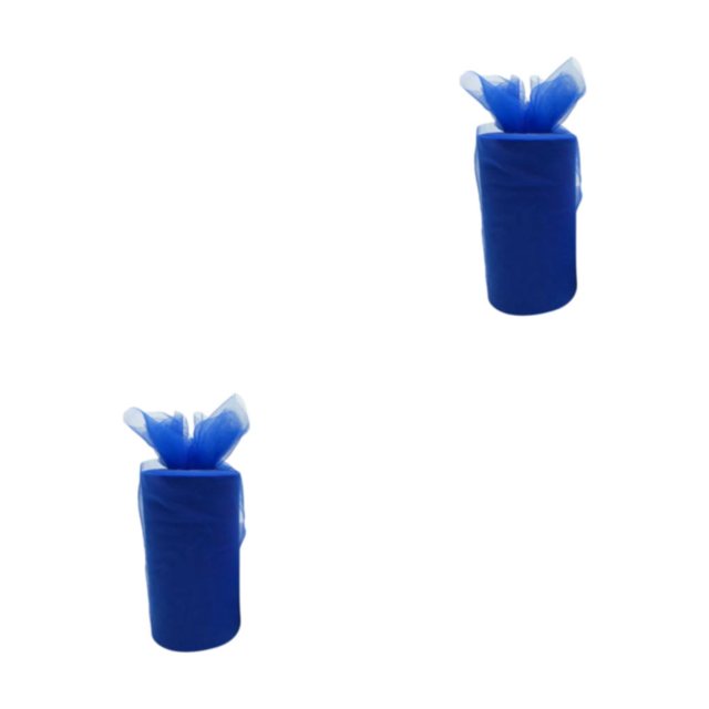 Wweixi White Roll Wrist Tulle Coil Durable And Reliable Wedding Essentials Easy To Ad Clean Roll Tulle royal blue 2Set