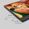 thumbnail image 3 of 15.6-Inch Portable 1080P IPS Screen External Display Extended Compatible with Switch//XBOX Refresh Rate 60Hz 63% sRGB Dual Speakers with Detachable Protective Cover Stand, 3 of 7