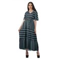 thumbnail image 1 of Moomaya Robe d'Été en Coton Slub Imprimée pour Femmes Grande Taille Robes pour Dames, 1 of 4