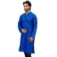 thumbnail image 4 of Atasi Kurta Long Bleu Ethnique pour Homme Style Bollywood Chemise de Designer - X-Grand, 4 of 7