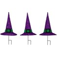 thumbnail image 1 of Northlight LED Lighted Witches Hat Outdoor Halloween Pathway Markers - 14" - White Lights, 1 of 6