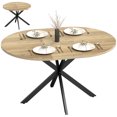 thumbnail image 1 of HOMCOM Extendable Dining Table, 39.5"-53" Industrial Kitchen Table, Natural, 1 of 10