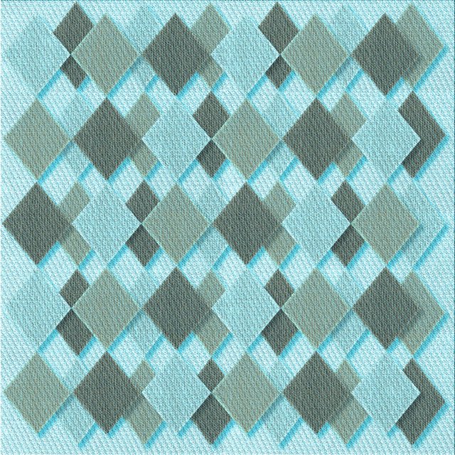 Ahgly Company Tapis de Zone Carrés d'Intérieur Lavables à la Machine, Transitionnels, Bleu Tron, 4 Pieds Carré