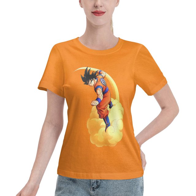 T-Shirt Basique à Manches Courtes pour Femmes Dragon Ball Wukong
