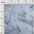 thumbnail image 2 of oneOone Velvet Grayish Blue Fabric Florals Craft Projects Decor Fabric Printed By The Yard 58 Inch Wide, 2 of 4