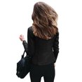 thumbnail image 3 of Fortune Women Jacket Pu Leather Coat Zipper Slim Jacket Motorcycle Windbreaker, 3 of 5