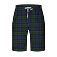 thumbnail image 3 of Diufon Men's Casual Shorts Spring Summer Wide Leg Loose Plaid Printed Elastic Waisted Drawstring Sport Shorts, 3 of 4