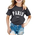 thumbnail image 1 of Chemises de Sport pour Filles 4t Chemise Garçon et Fille Mode Décontractée Imprimé Col Rond Manches Courtes T-Shirt Haut, 1 of 4
