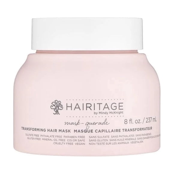 Hairitage Mask-Querade Treatment Argan + Aloe for Dry Hair, Anti Frizz, Color Safe, Deep Conditioner, jar, 237ml