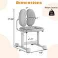 thumbnail image 3 of Costway Kids Desk Chair with Double Back Support Adjustable Height Upholstered Computer Chair Grey, 3 of 10