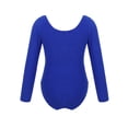 thumbnail image 4 of YONGHS Justaucorps de Danse Ballet Basique pour Filles Manches Longues Justaucorps d'Entraînement Bleu Foncé 12, 4 of 7