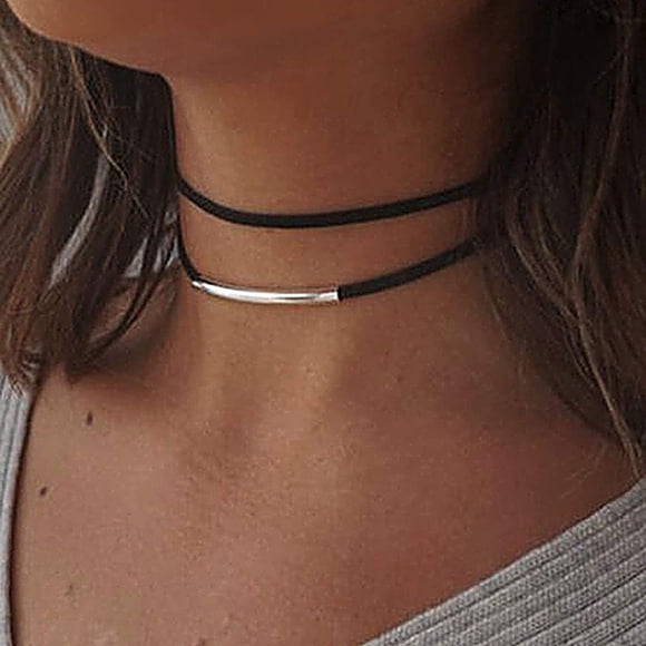 Choker Necklace Adjustable Black Collar Necklaces for Women and Girls