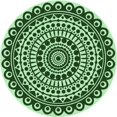 thumbnail image 1 of Ahgly Company Tapis d'Intérieur Lavable en Machine Carré Vert Émeraude Profond, 3 Pieds Carré, 1 of 7