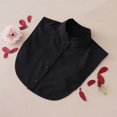 thumbnail image 3 of Langgg Women Simple Design Solid Color False Collar Girls Formal Fake Half Shirt Decorative Detachable Lapel Accessory Black Stand, 3 of 8