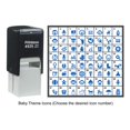 thumbnail image 2 of Printtoo Personalized Baby Theme Icons Rubber Stamp Self Inking Stamper 24 mm-Black, 2 of 7