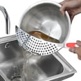 thumbnail image 4 of Égouttoir Passoire pour Pâtes Passoire en Acier Inoxydable Poignée en Plastique Facile à Utiliser pour Pâtes Riz, 4 of 5