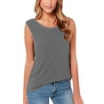 thumbnail image 1 of Timegard Camisoles pour Femmes Sans Manches à Col Rond Dos Nu Chandails Couleur Unie Hauts Décontractés Mode, 1 of 5