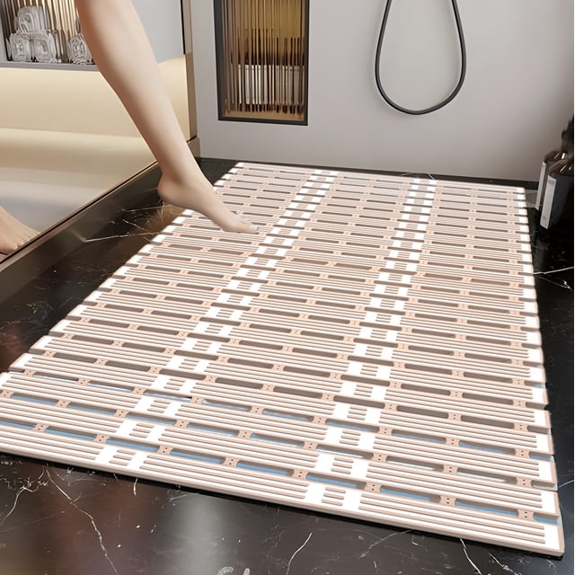 Dvkptbk Bath Mat Bathroom Rugs Non Slip Absorbent Stain Resistant Quick Dry Washable Bathroom Rug Bath Mats for Bathroom Floor Tub Sink Shower Mat Easy Care Coffee 16"x27"