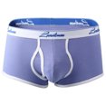 thumbnail image 1 of FhsagQ Underwear Mens Underwear Boxers Briefs Long Leg 9 Inch Large Men's A Underwear Threaded Cotton Solid Color Comfortable Absorbing Summer Breathable Boxer Pants Light Purple L, 1 of 4