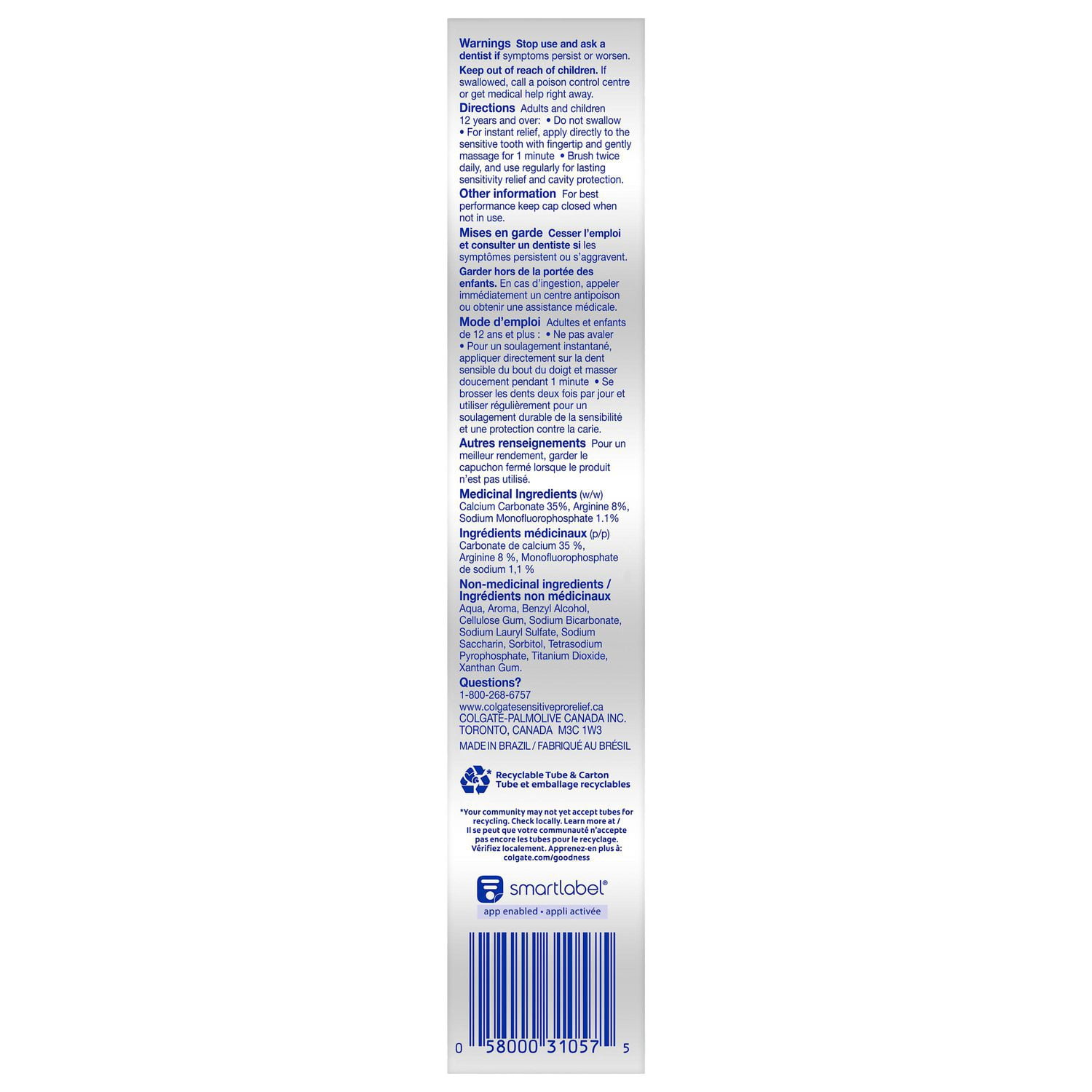 Colgate Sensitive Pro-Relief Dentifrice Répare-Émail
