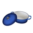 thumbnail image 4 of Mainstays Enameled Oval Cast Iron 4.12qt Casserole, Blue, 4 of 6