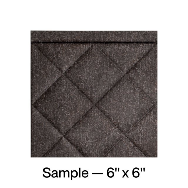 FASÄDE Quilted Decorative Vinyl Backsplash Panel in Smoked Pewter (6X6 Inch Sample)