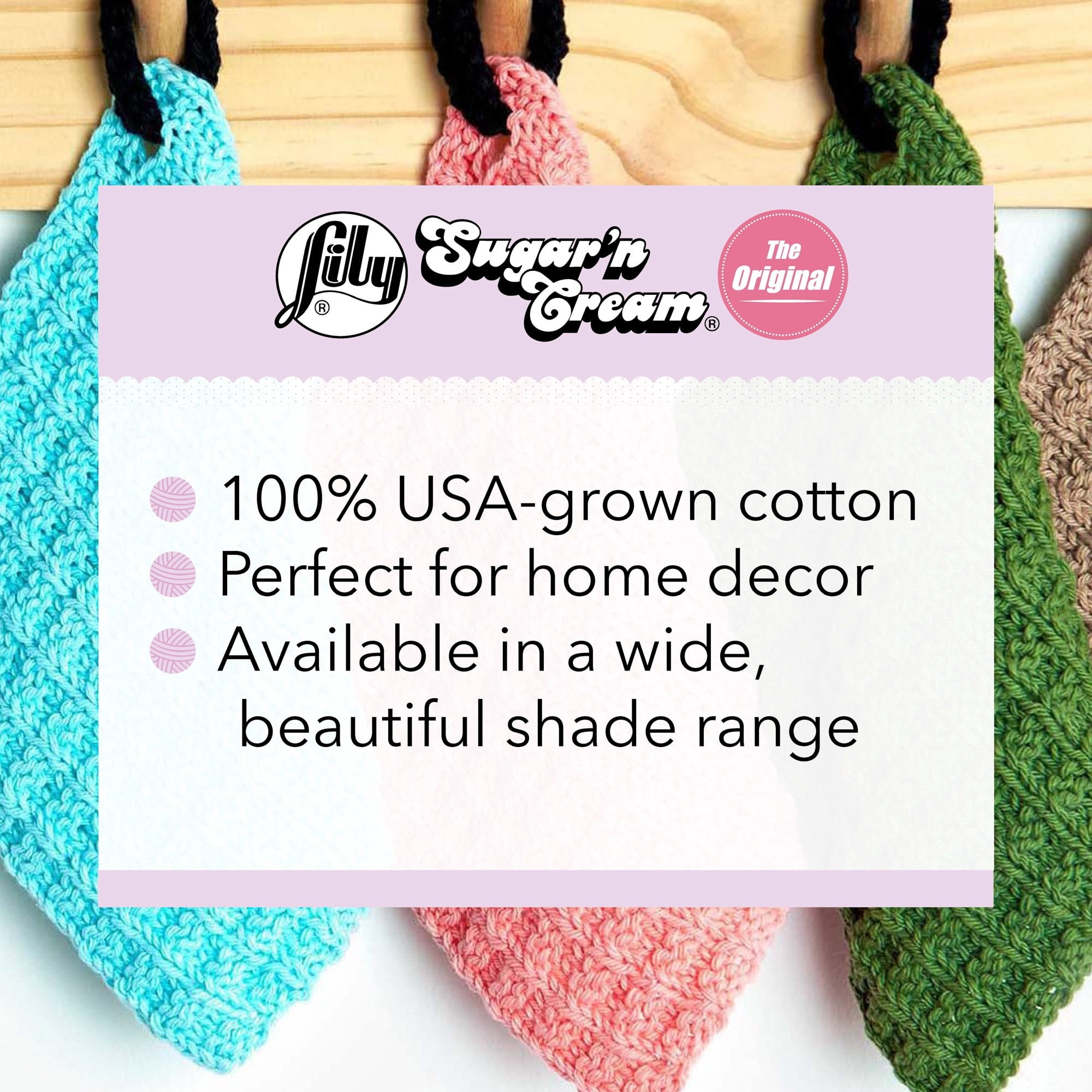 Lily Sugar'n Cream® Fil Super Taille Coton #4 Moyen, 4oz/113g, 200 Yards