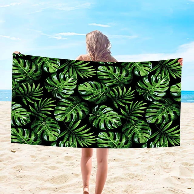 LSLJS Beach Towel Summer Beach Essentials Microfiber Beach Towels Super Lightweight Colorful Bath Towel Sandproof Beach Blanket Multi-Purpose Towel for Travel Swimming Pool 30x60 Inch