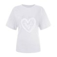 thumbnail image 4 of Meichang T-Shirts Mignons de la Saint-Valentin pour Femmes, T-Shirts Graphiques Amusants avec Amour, Manches Courtes, Col Rond, Coupe Ample, T-Shirts Décontractés de Printemps, Cadeaux de Vacances, 4 of 6