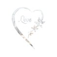 thumbnail image 1 of VogueV Heart-Shaped Acrylic Mirror Wall Sticker - Bedroom Vanity Decor B, 1 of 5