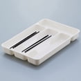 thumbnail image 4 of Small Cutlery Tray Kitchen Spoon forks Cutlery Separation Finishing Rack 4 Compartments Utensil Storage Box Drawer Organizer 6.9*10.6inch, 4 of 9
